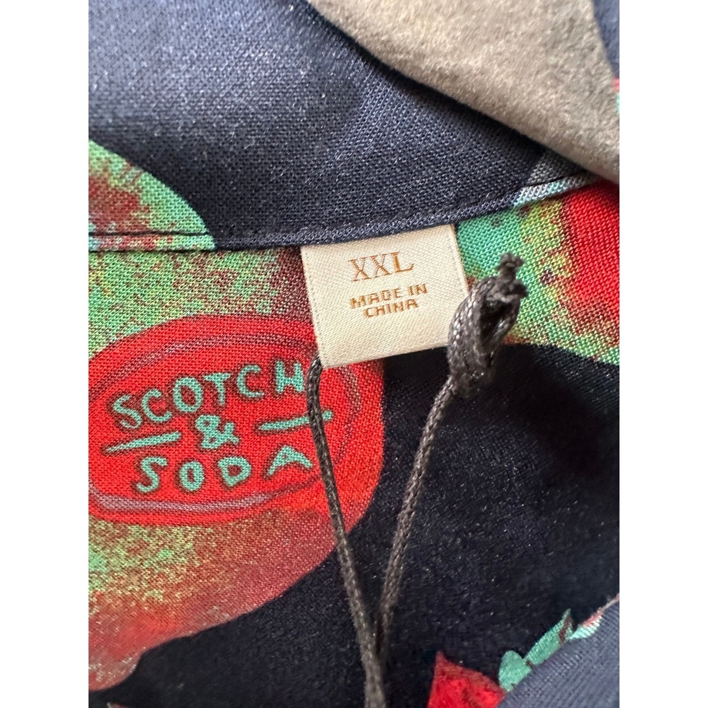NWT Scotch & Soda Mens Amsterdam Colorful Fruit Print Button Camp Shirt Size XXL - Picture 7 of 11